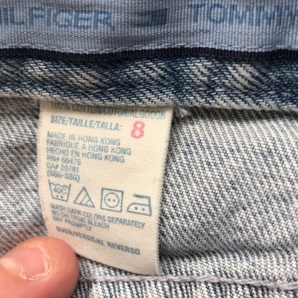 4/$25 VTG TOMMY HILFIGER LIGHT WASH DENIM SKIRT‎ - Picture 3 of 6